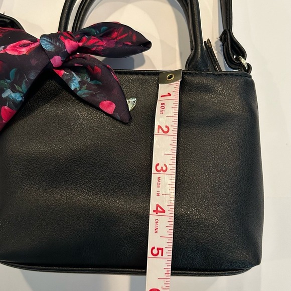 Juicy Couture faux leather shoulder cross body top handle Mini Bag in Black - Picture 6 of 10